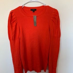 J Crew Ribbed Puff Sleeve Sweater NWT